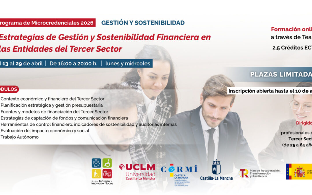 MICROCREDENCIAL SUBVENCIONADA EN GESTIÓN ESTRATÉGICA Y SOSTENIBILIDAD FINANCIERA EN ENTIDADES DEL TERCER SECTOR
